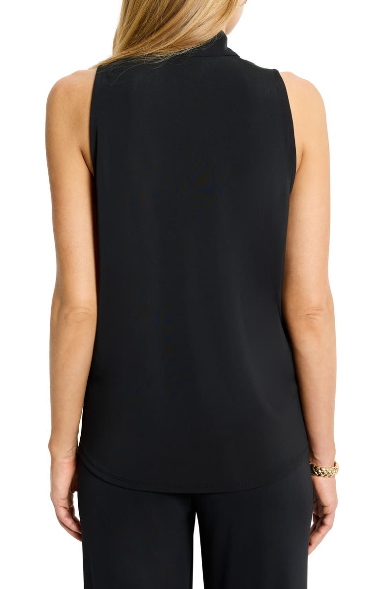 NIC+ZOE Knit Crepe Ruffle Tank, Alternate, color, Black Onyx