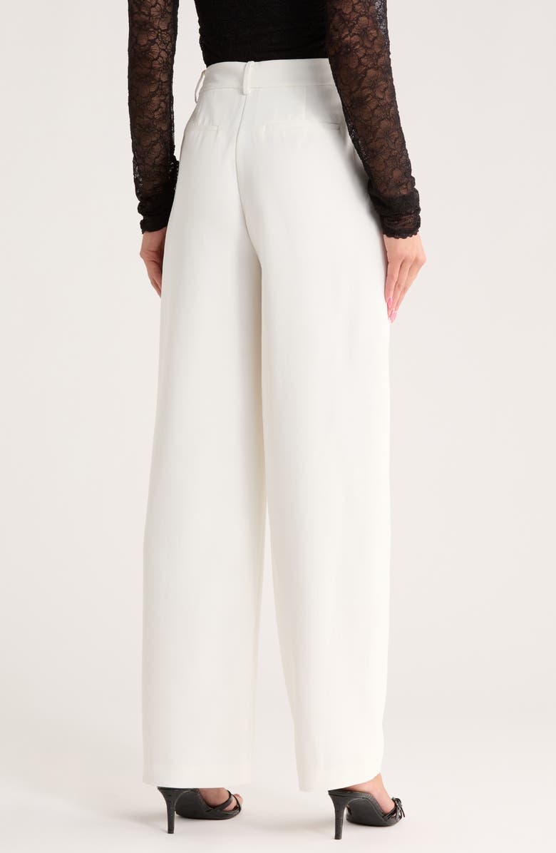 Simkhai Novia Pleated Straight Leg Pants, Alternate, color, Ivory
