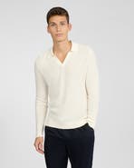 Onia Cotton Textured Long Sleeve Johnny Polo
