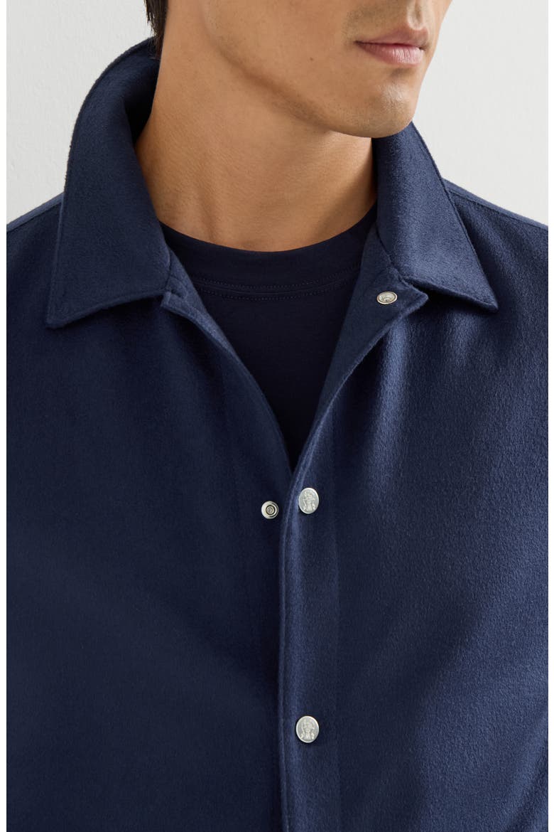 Lightweight cashmere flannel outerwear jacket, Alternate, color, Royale Blue