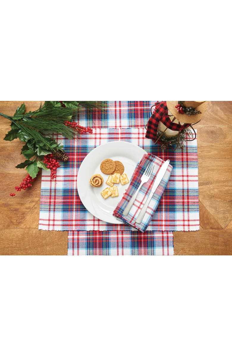 C&F Home Morris Plaid Red and Green Woven Napkin Set of 6, Alternate, color, Green