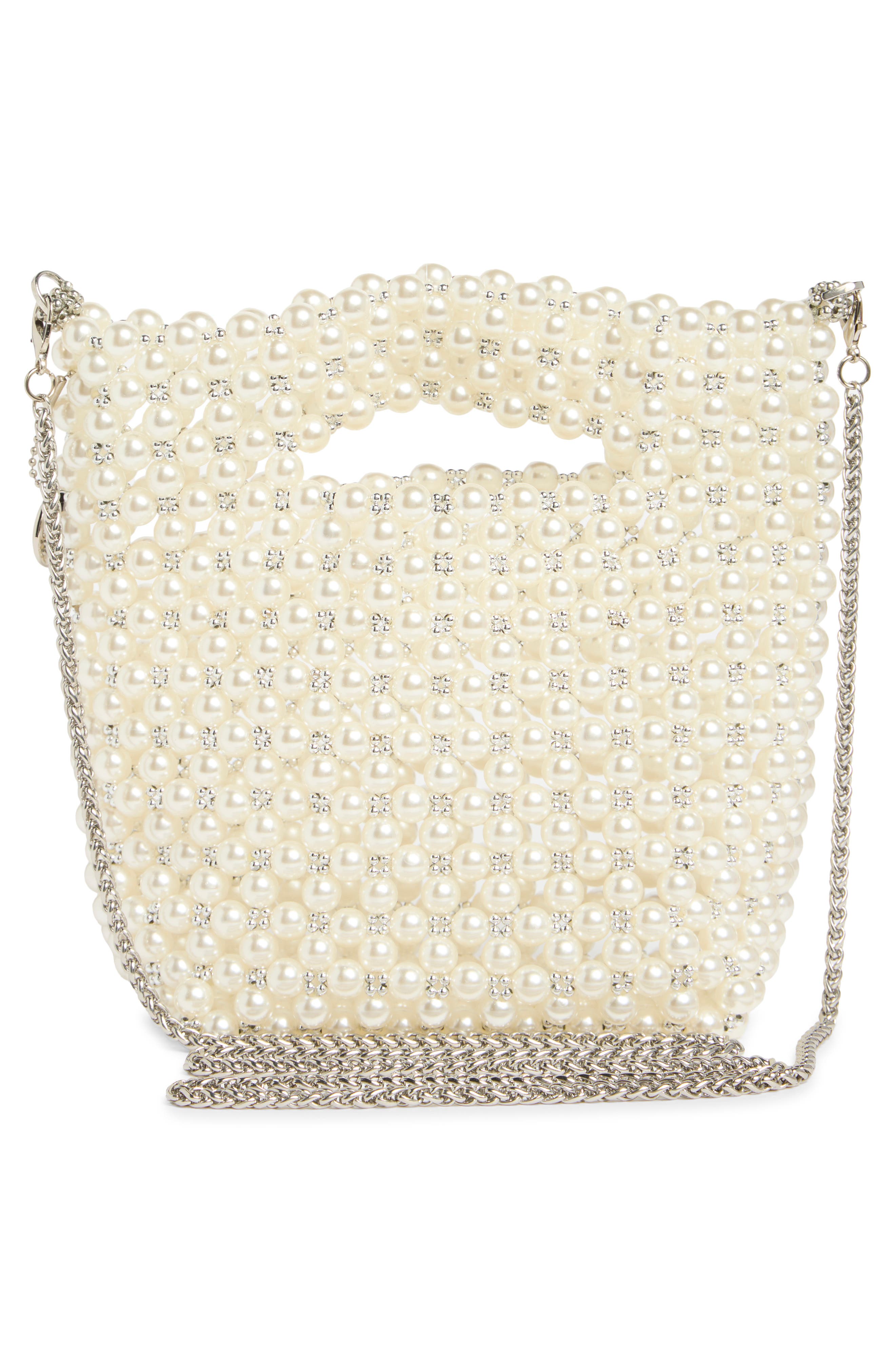 Slouchy Faux Pearl Shoulder Bag