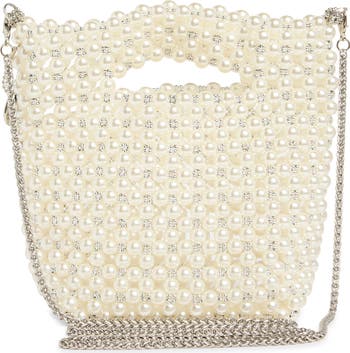 Slouchy Faux Pearl Shoulder Bag