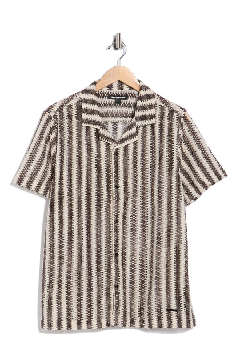 Open Weave Camp Shirt, Alternate, color, NATURAL