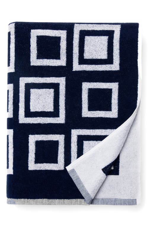 Sferra Monterosso Cotton Terry Cloth Beach Towel In Midnight