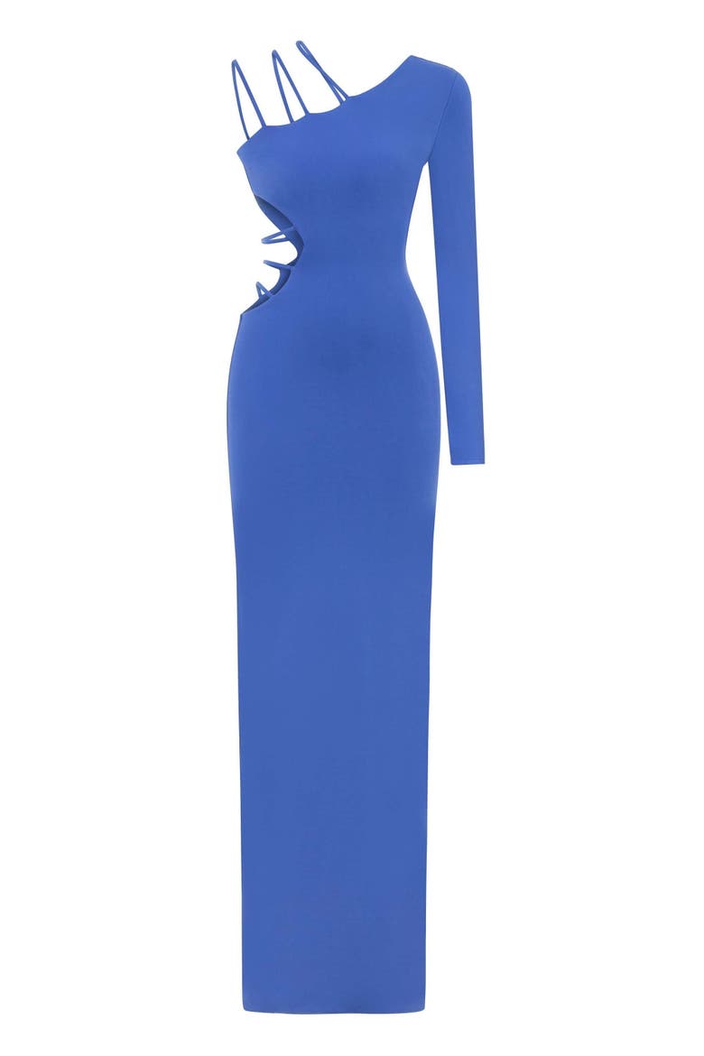 Aurora One Shoulder Maxi Dress, Alternate, color, Black