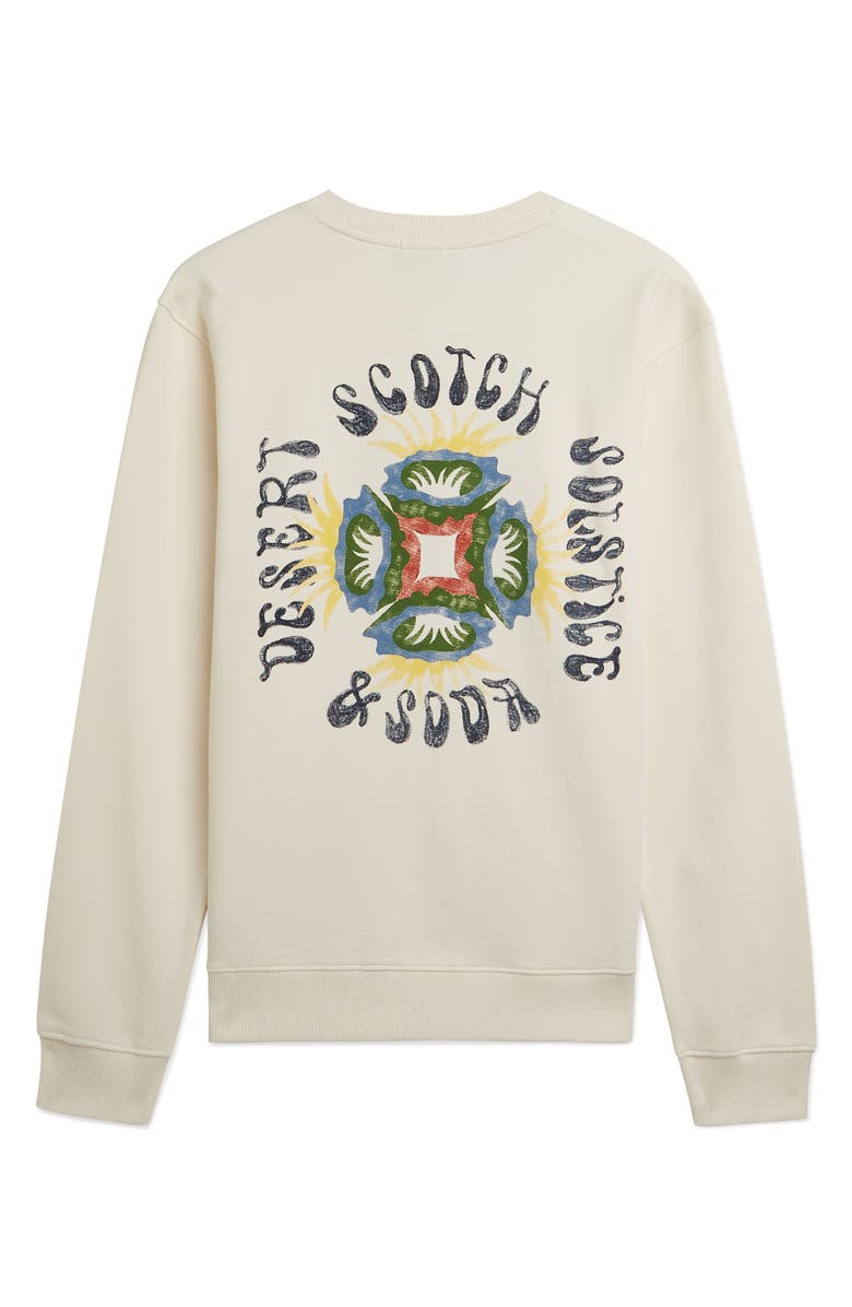 Scotch & Soda Desert Solstice Regular Fit Graphic Sweatshirt, Alternate, color, Eggnog
