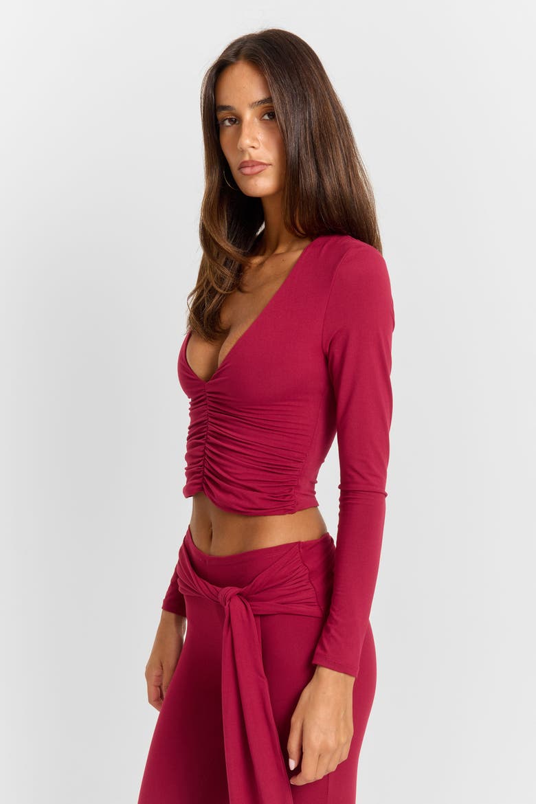 Elvira Top, Alternate, color, Red