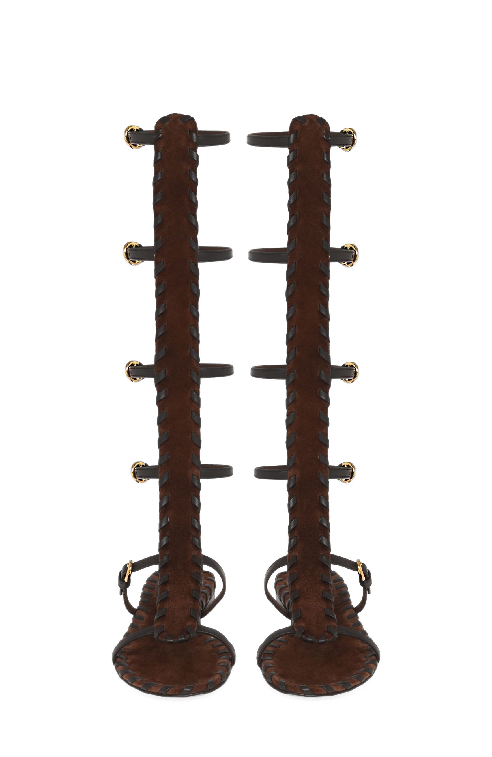 Zaira Gladiator Sandal, Alternate, color, Brown Suede and Lamb leather