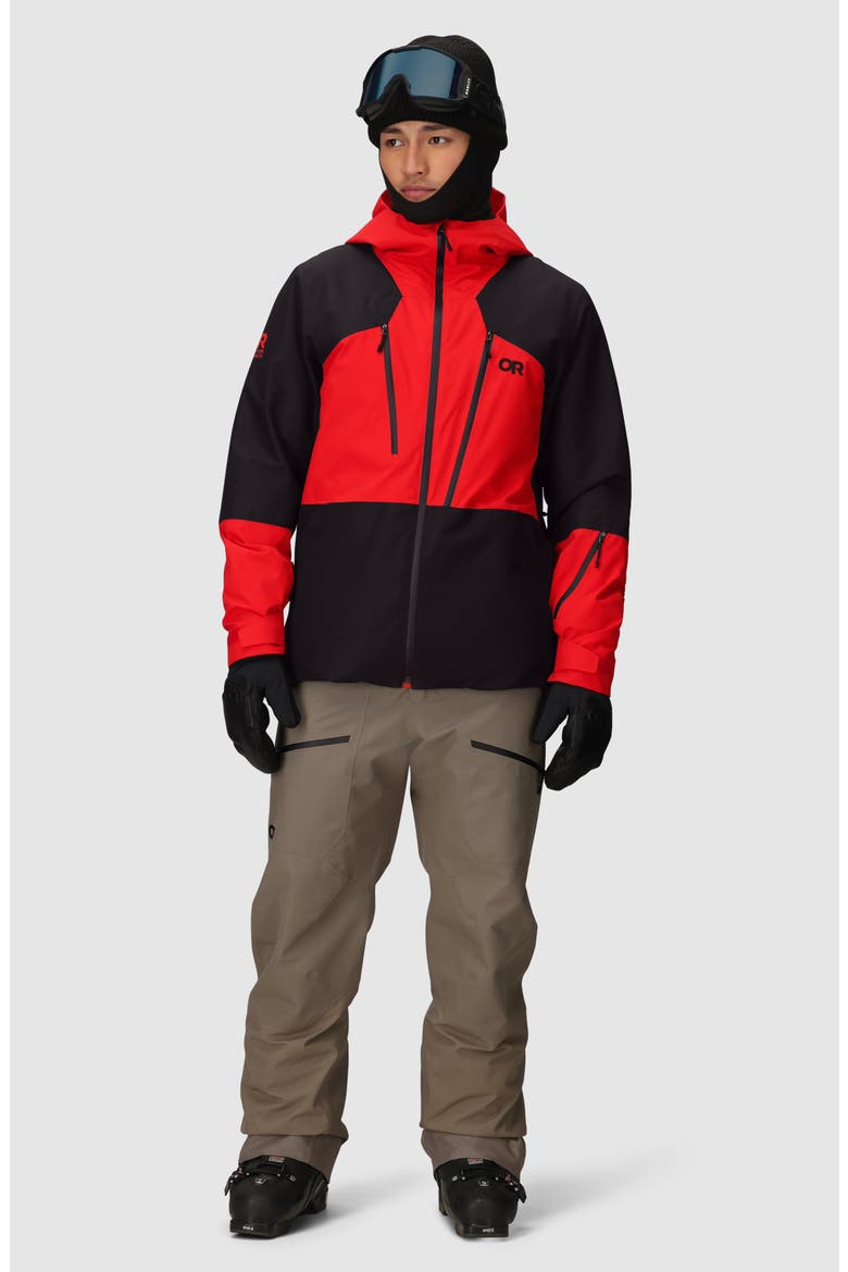 Powderverse Waterproof Ski Jacket, Alternate, color, LINGONBERRY/ BLACK