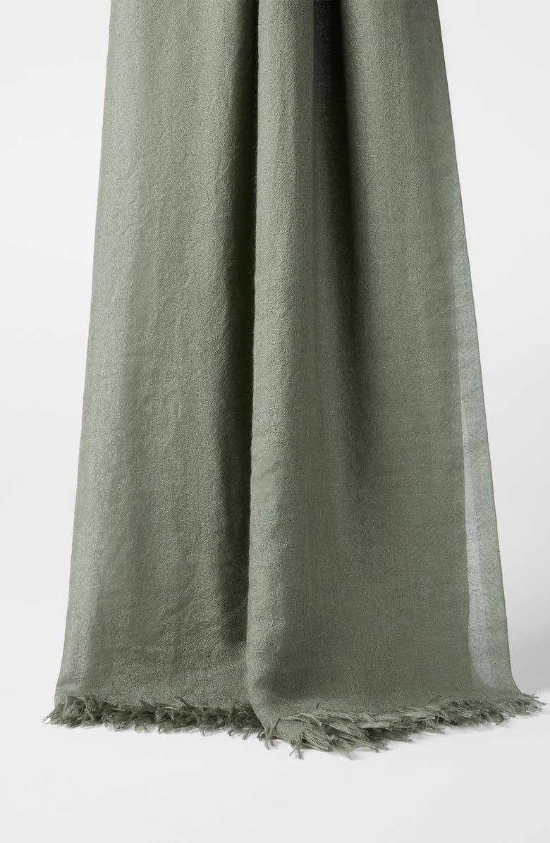 Brunello Cucinelli Cashmere and silk scarf, Alternate, color, Green