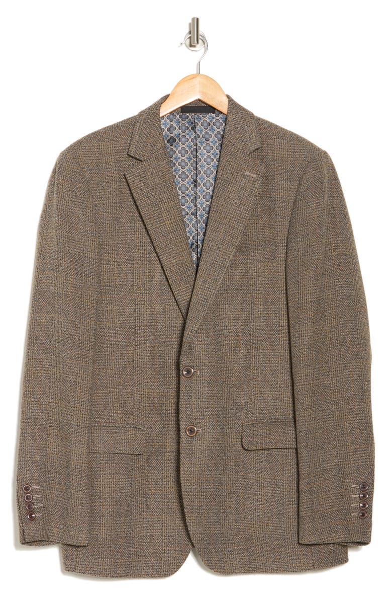 T.R. PREMIUM Glen Plaid Slim Fit Blazer, Alternate, color, 