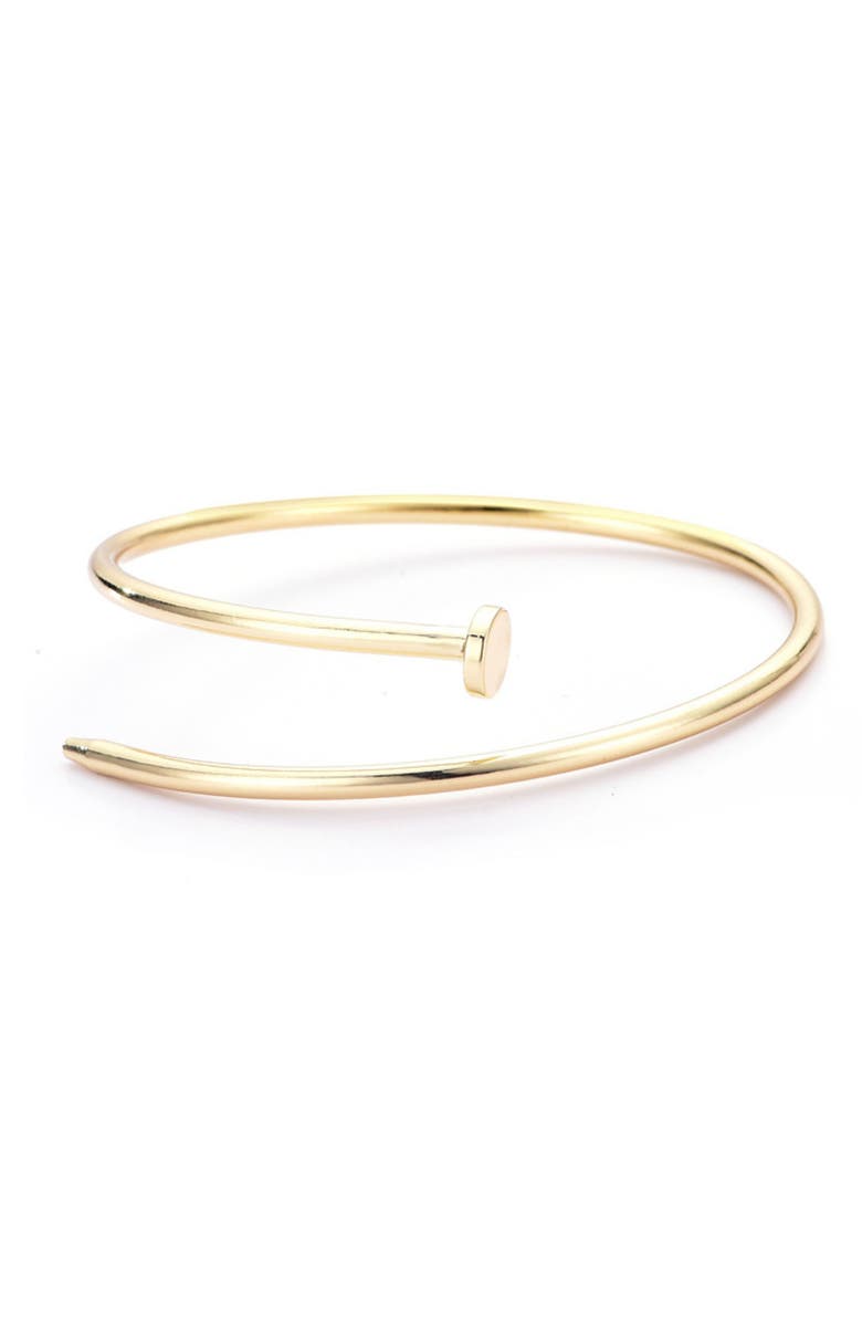Adornia Set of 2 Nail Cuff Bracelets, Alternate, color, Gold/ Silver
