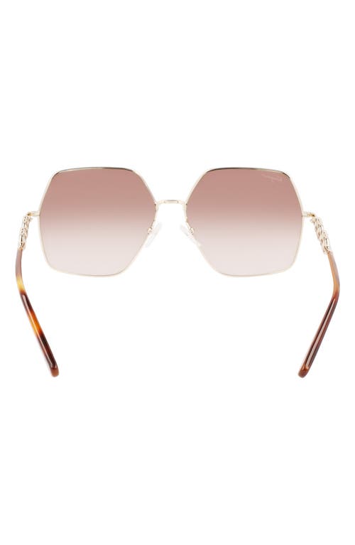 Ferragamo Gancini 61mm Gradient Rectangular Sunglasses