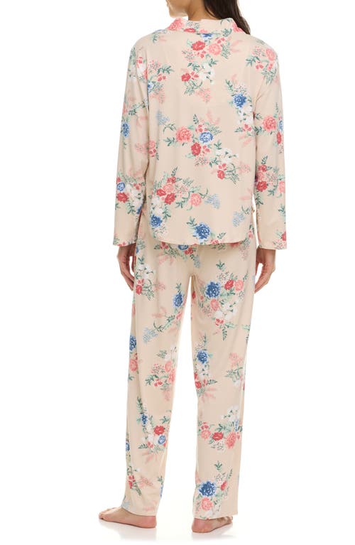 Flora By Flora Nikrooz Lindsey Collared Knit Pajamas In Neutral