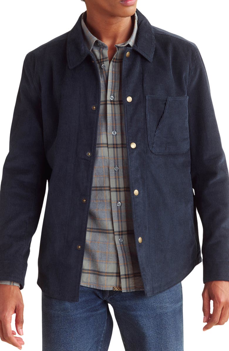 Billy Reid Leroy Corduroy Snap Front Shirt Jacket, Main, color, 