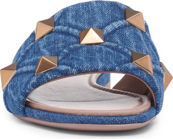 VALENTINO GARAVANI ◆ Roman Stud Denim Sandals Valentino Garavani Roman Stud denim sandals Valentino Garavani