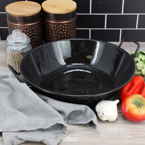 Oster Castillo 12 Inch Enamel On Steel Paella Pan In Black