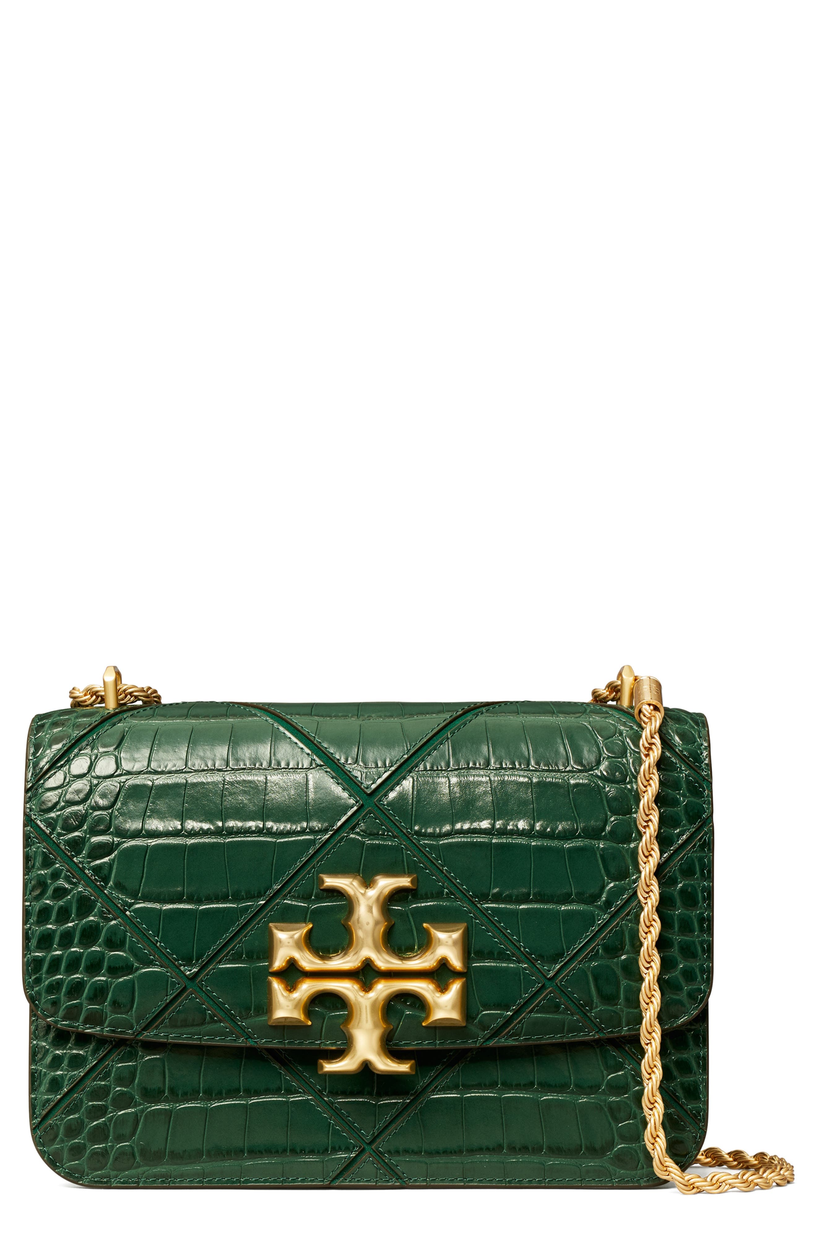 Tory Burch Eleanor Diamond Leather Shoulder Bag, Main, color, 
