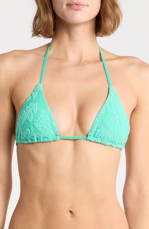 Palm Terry Triangle Bikini Top