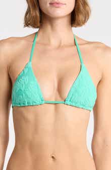 Palm Terry Triangle Bikini Top