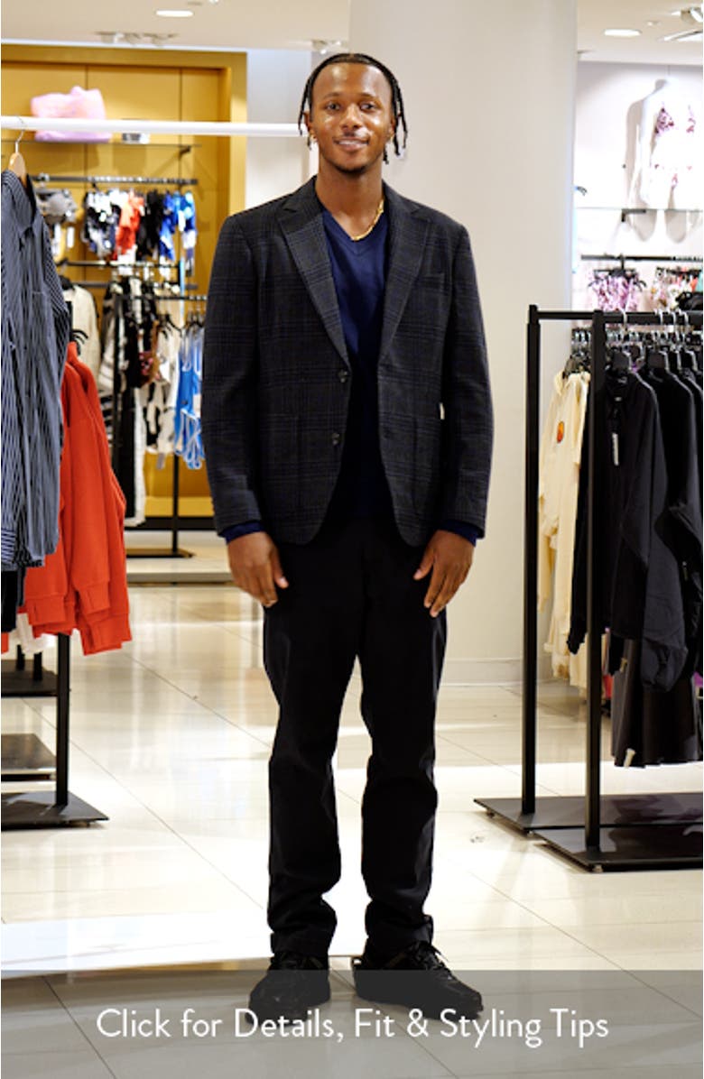 Villa Plaid Knit Wool Blend Sport Coat, sales video thumbnail