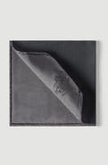 Brunello Cucinelli Silk pocket square with printed logo