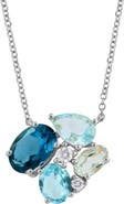 EFFY 14K White Gold Ocean Harmony Multi-Gemstone Pendant