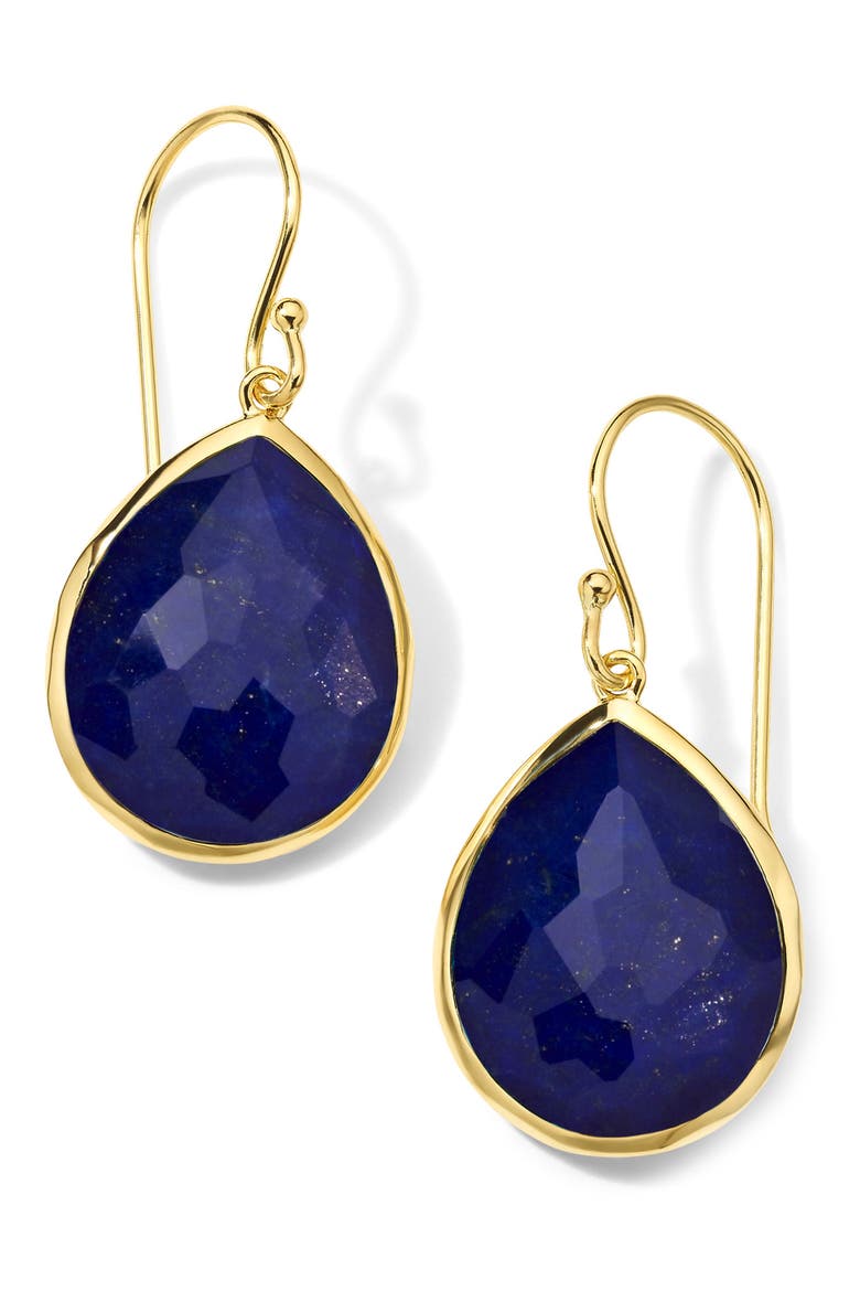 Rock Candy® Medium Teardrop Earrings, Main, color, LAPIS DOUBLET