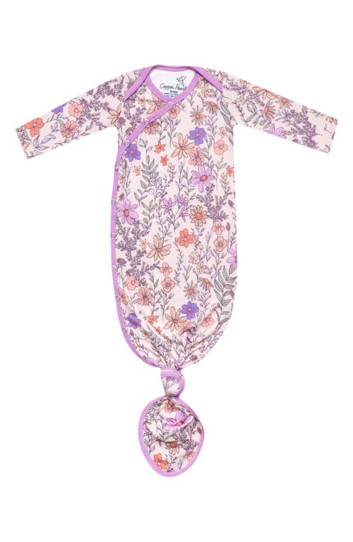 Copper Pearl Flora Newborn Knotted Gown In Multi