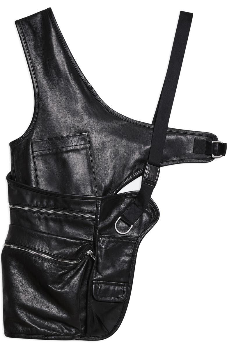 Helmut Lang Leather Utility Bag Vest, Main, color,