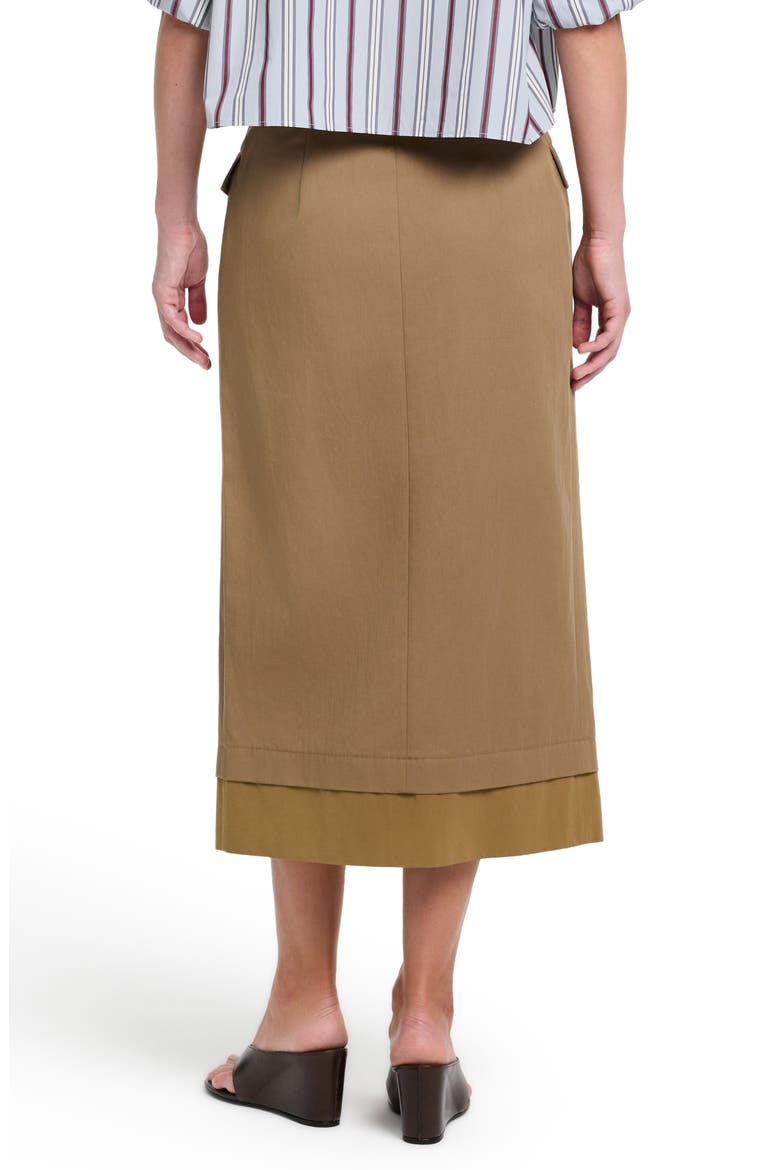 A Trip to the Met Cotton Wrap Midi Skirt, Alternate, color, BRITISH KHAKI
