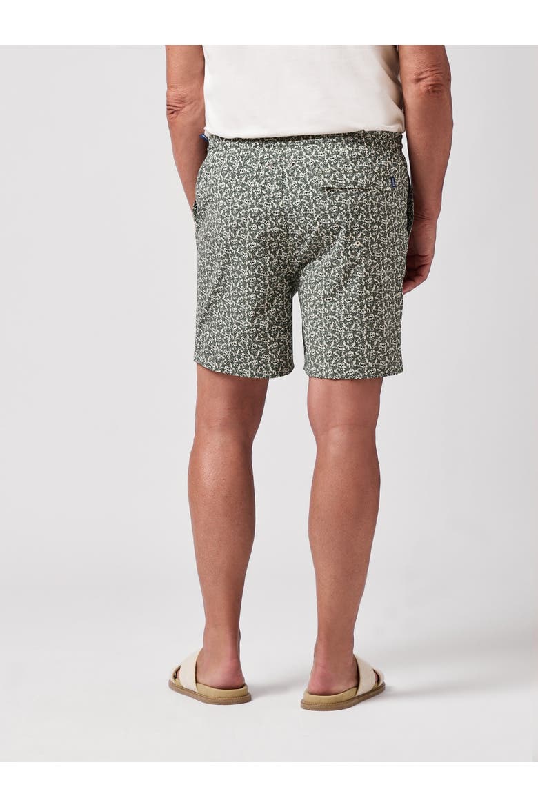 Skull Floral Swim Trunk, Alternate, color, Olive