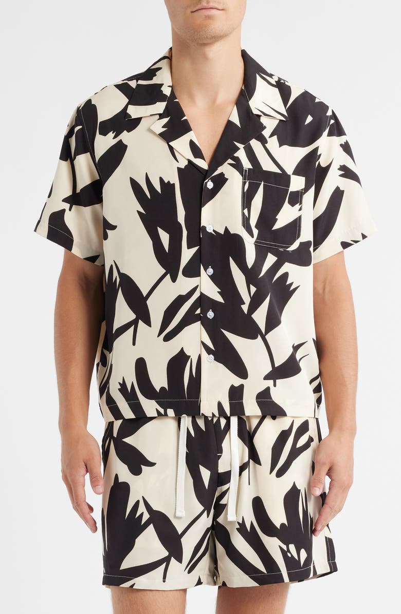 RIZORT Virginia Camp Shirt, Main, color, Black