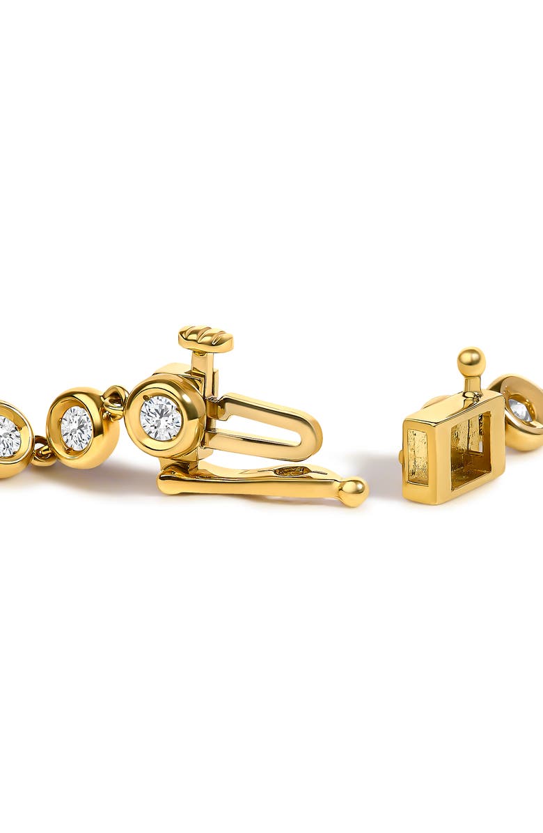 Haus of Brilliance 10K Yellow Gold 1 1/2 Cttw Lab Grown Diamond Bezel Link Bracelet, Alternate, color, Yellow Gold