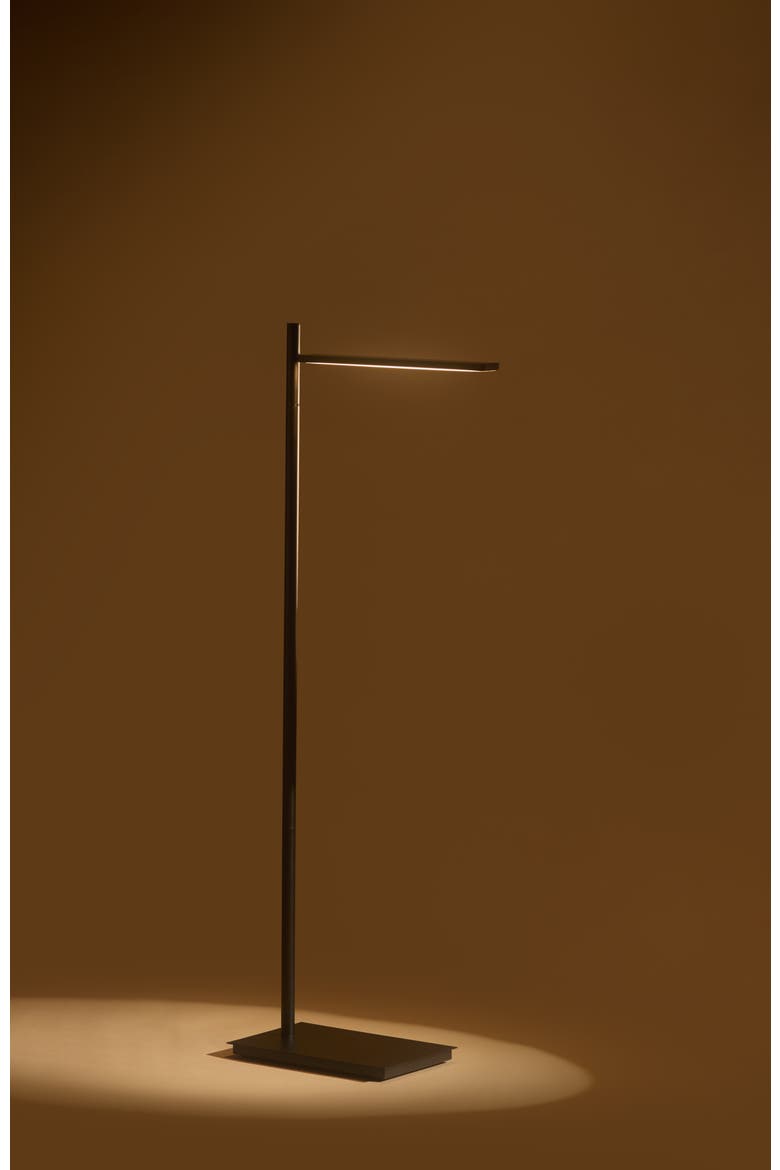 Linden 53" Matte Black Modern Pharmacy LED Floor Lamp with Adjustable Shade, Alternate, color, Classic black