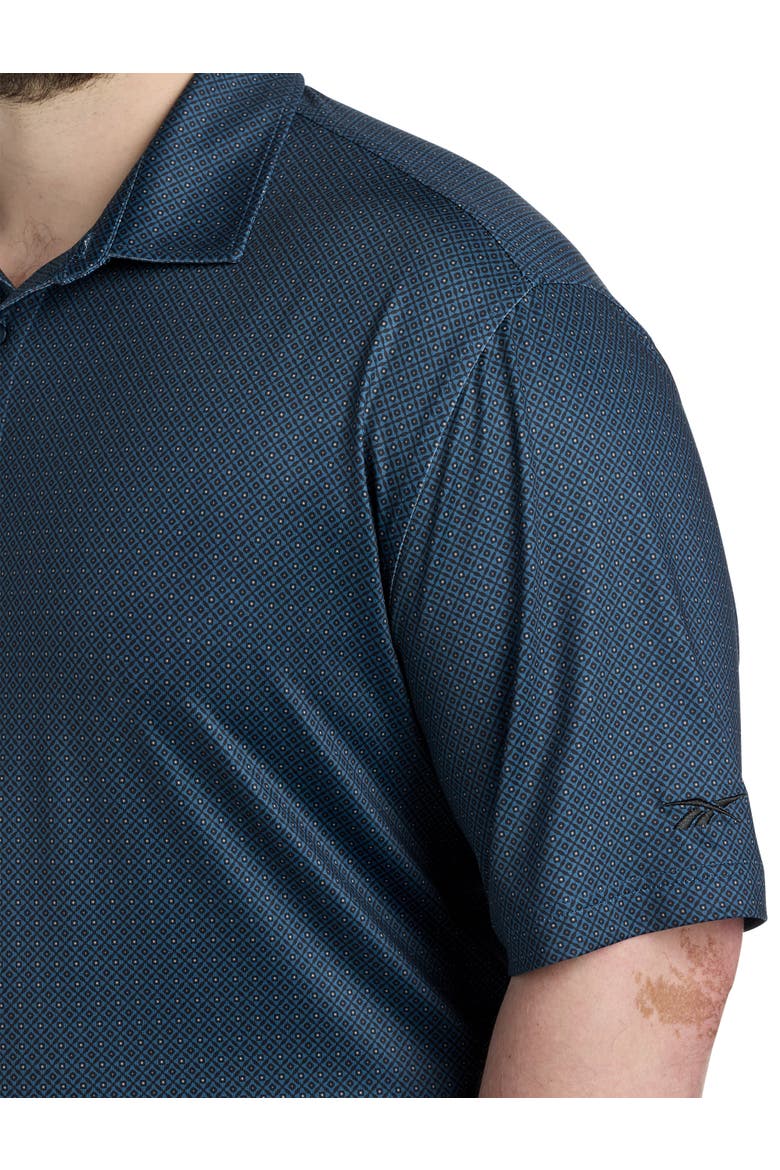 Big & Tall Geometric Print Performance Polo Shirt, Alternate, color, ESCAPE BLUE MULTI