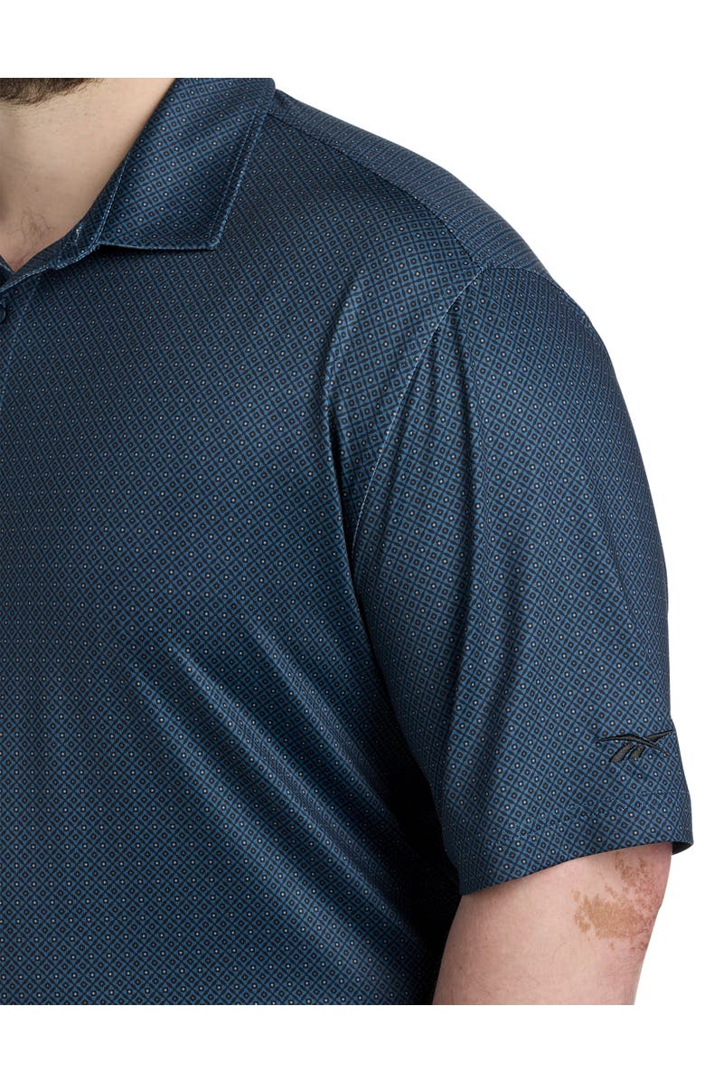 Reebok Big & Tall Geometric Print Performance Polo Shirt, Alternate, color,