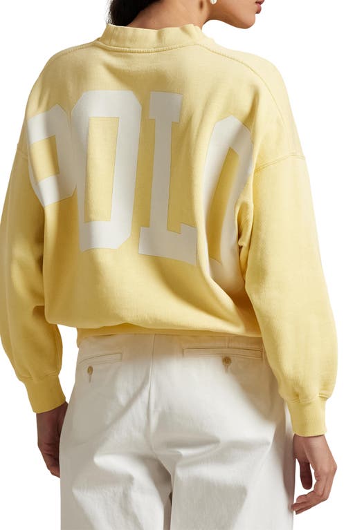 Polo Ralph Lauren Oversize Logo Graphic Sweatshirt In Wicket Yellow