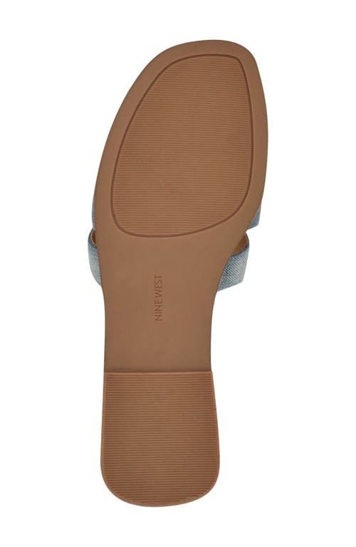 Nine West Germani Slide Sandal In Light Blue