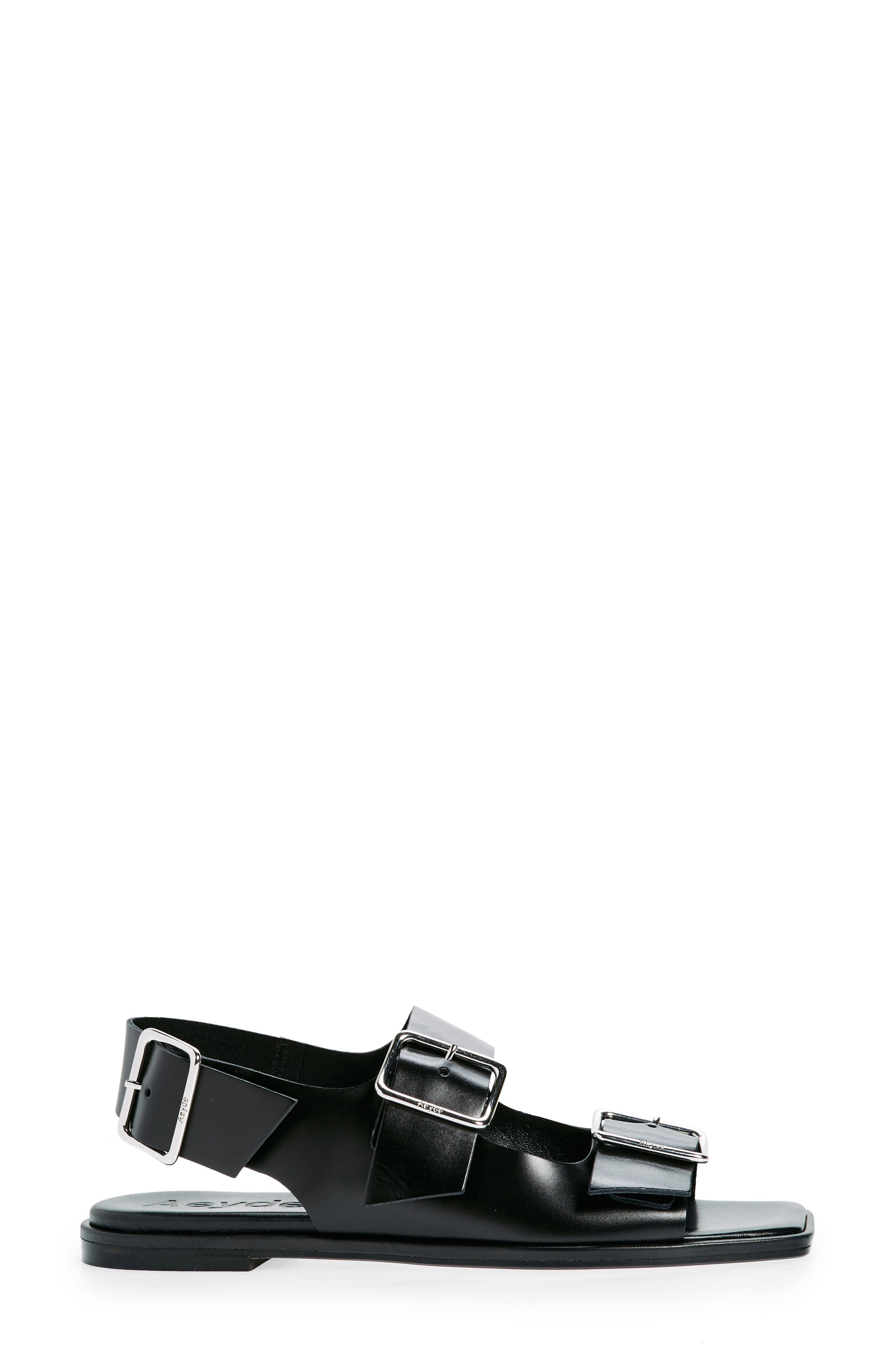 aeyde Tekla Slingback Sandal, Alternate, color, Black