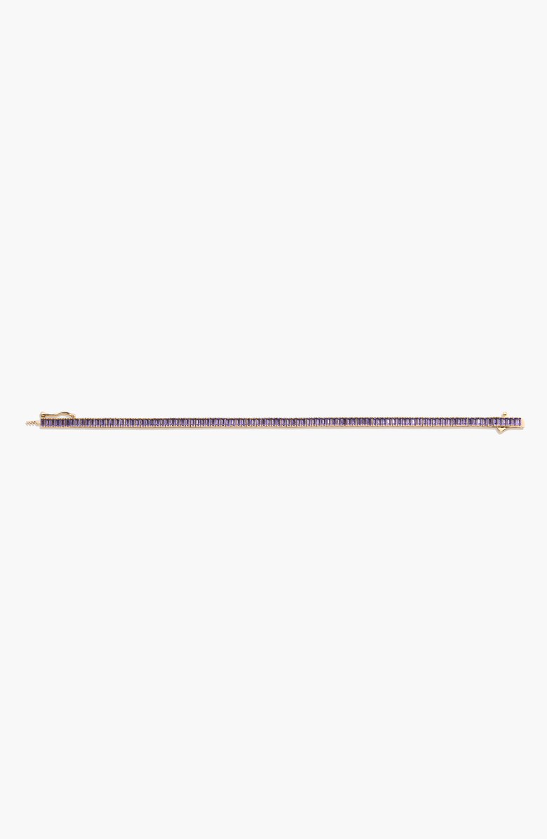 Aurate New York Lab Grown Amethyst Baguette Tennis Bracelet, Alternate, color, Amethyst / Yellow Vermeil