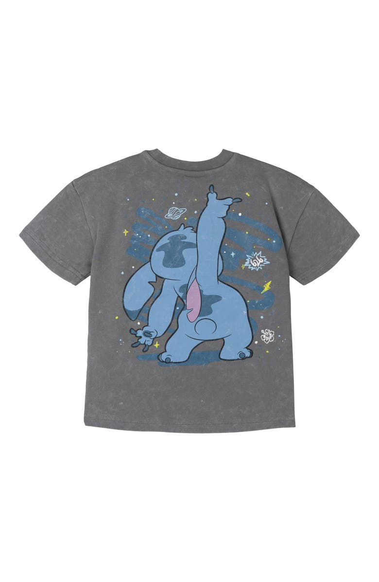 Disney Lilo & Stitch Boys' French Terry Graphic T-Shirt and Shorts Set, Alternate, color, Cool Grey Optic Wash