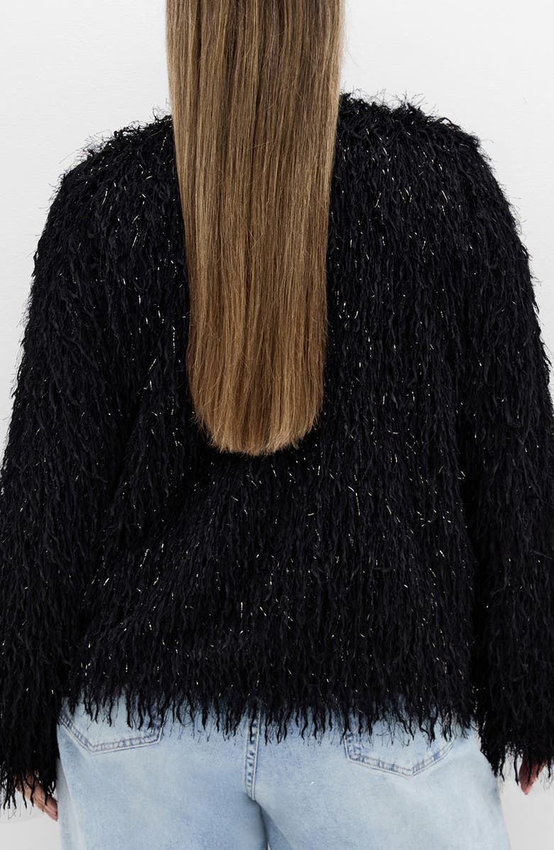 City Chic Sparkle Queen Jacket, Alternate, color, Black