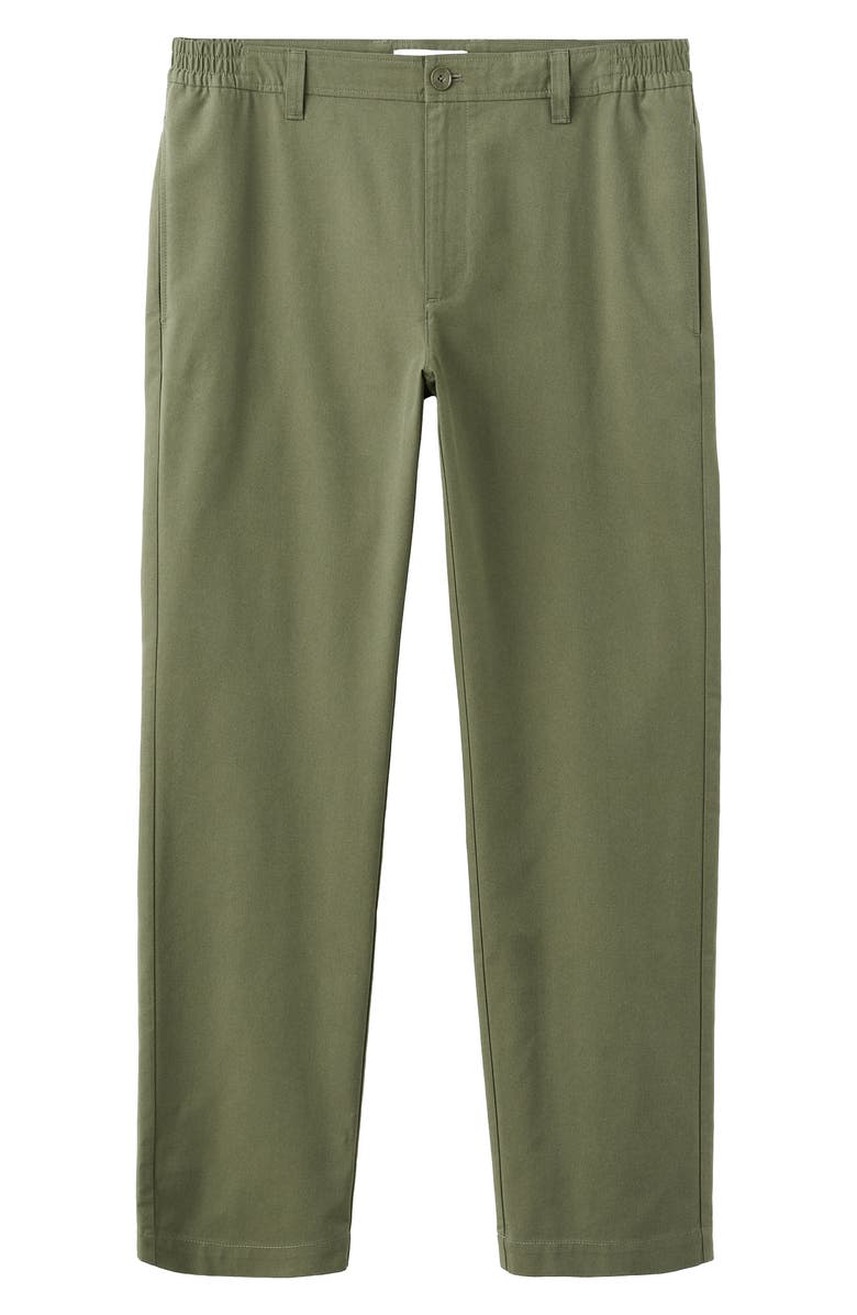 MANGO Regular Fit Chinos, Alternate, color, Forest Green