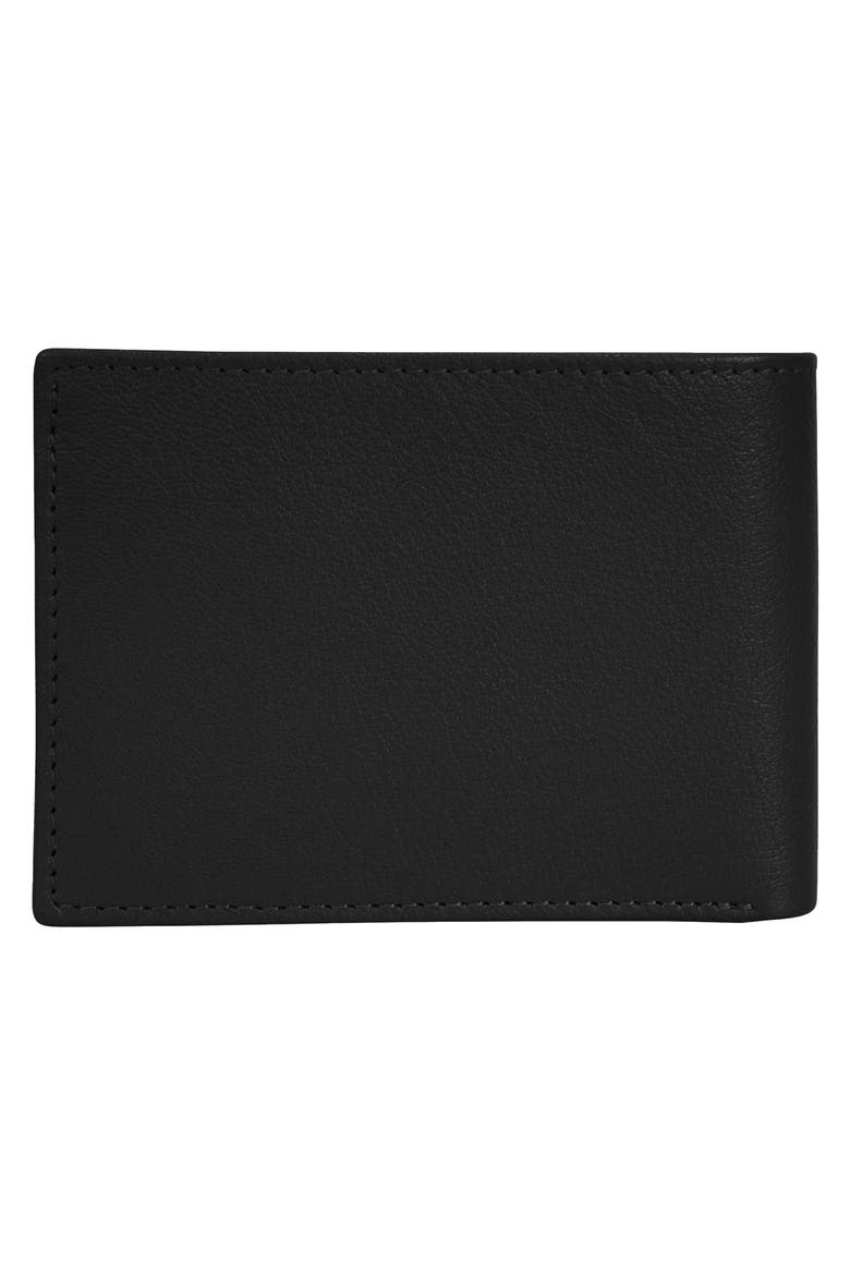 Onyx ID Flap Leather Bifold Wallet, Alternate, color, BLACK