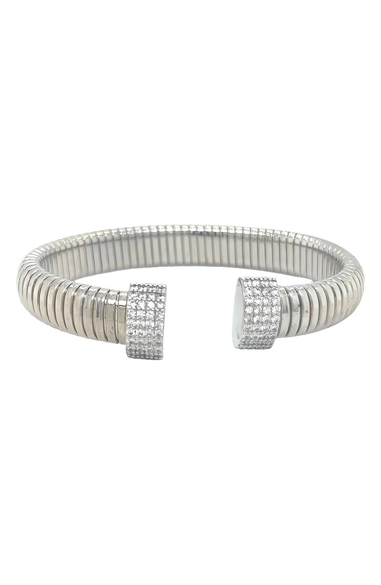 Juvell Pavé Cuff Bracelet, Main, color, White