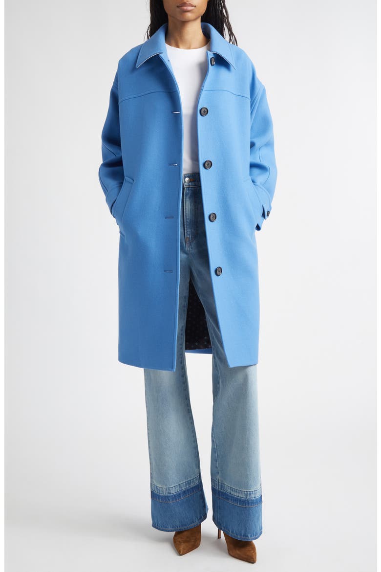 Laurent Wool Blend Dickey Coat, Alternate, color, BLUE JASPER