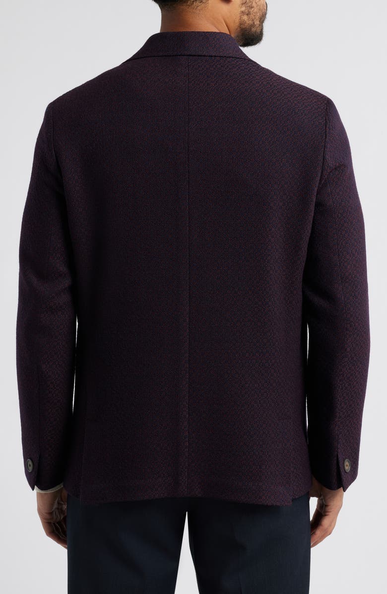 Jack Victor Quest Knit Ready Burgundy Wool Jacket, Alternate, color, Burgundy