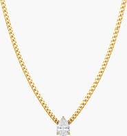 Kellery Serene Drop Pear-Cut Solitaire Pendant Necklace